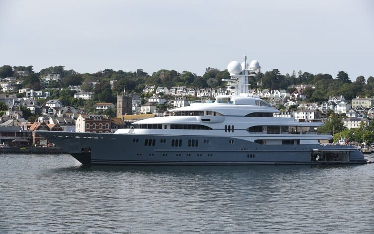 super yacht in dartmouth