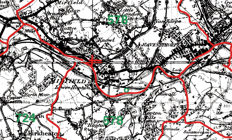 mirfield yorkshire map