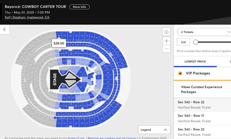 beyonce resale tickets