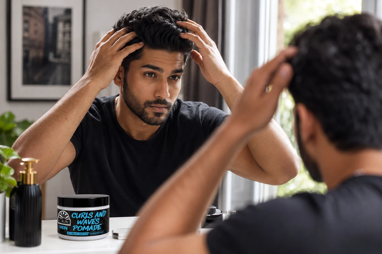 Pomade with Curly Hair