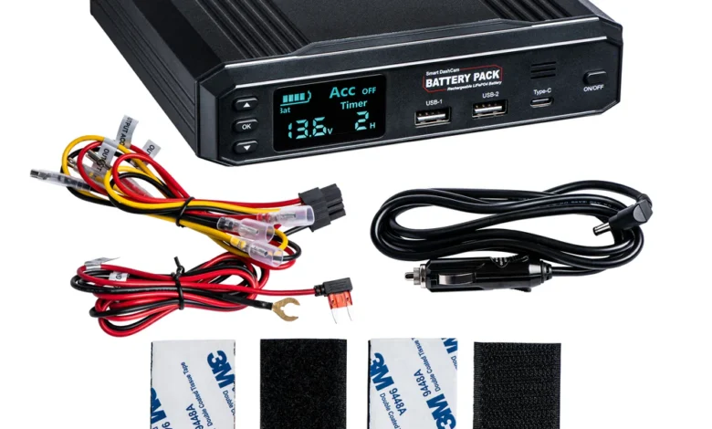 dash cam with battery pack