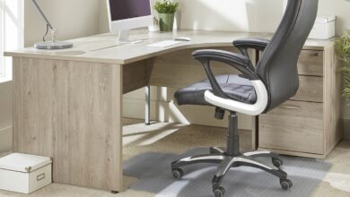 desk chair on carpet