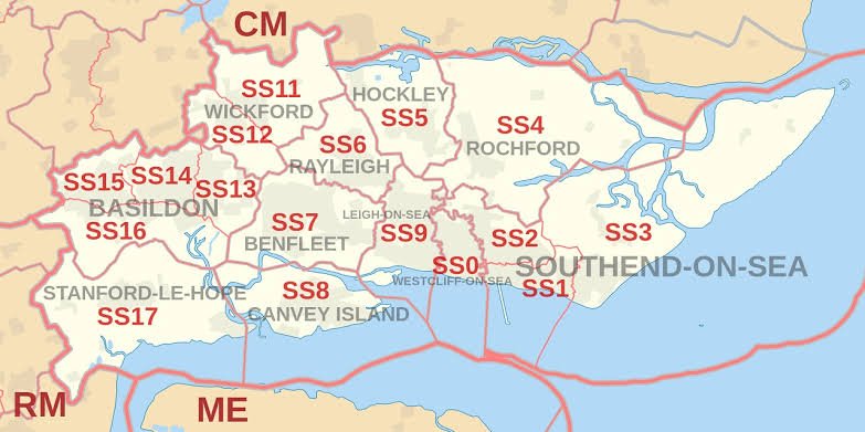Map Southend on Sea