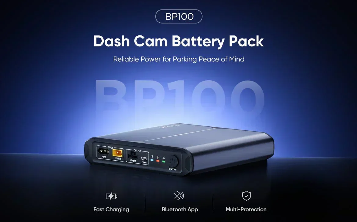 Dash Cam with Battery Pack