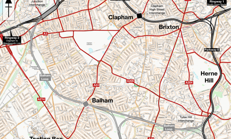 map of balham