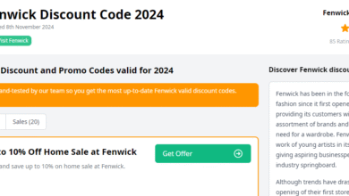 Fenwick Discount Code First Order