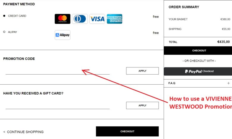 vivienne westwood promotion code