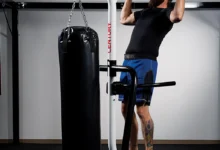 Punching Bag on Pull Up Bar