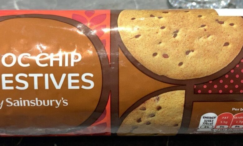 Sainsburys Choc Chip Digestives