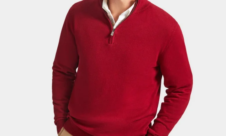 Mens Quarter Zip Jumper